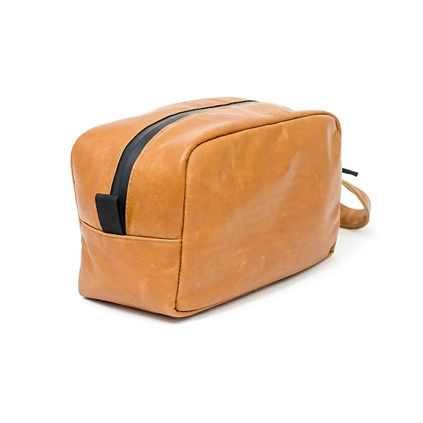 Abscent Odour-Proof Leather Toiletry Bag (Cognac)