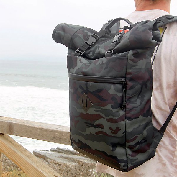 Abscent Odour-Proof The Scout Roll-Top Backpack (Black Forest Camo)