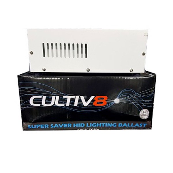 cultiv8 ballast white on black box